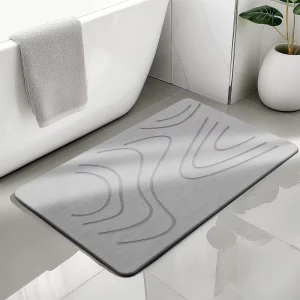 Modern Diatom Mud Stone Foot Hard Mat Diatomite Hard Board Eco Friendly Absorbent Non slip 60x39cm Rectangle Bathroom Floor Mat