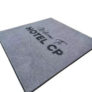 Modern Eco Friendly PET Polyester PP Blend Customized Houston Logo Entrance Mat Non Slip Backing Indoor Door Mat Branded Floor