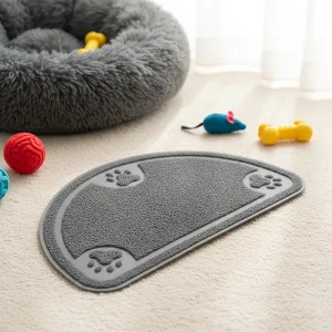 Modern Eco Friendly PVC Solid Color Pet Mat Non Slip Washable Cat Litter Mat for Home Use Door Mat