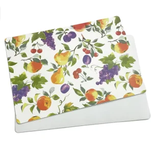 Modern Eco Friendly Washable Restaurant Table Mats Back EVA PP Plastic Fruit Placemats for Dining Customize Table Mat