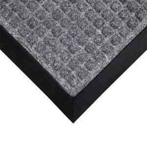 Modern Eco Friendly Waterproof Anti Slip Recycled PET Fabric Rectangle 7mm Thick Concave Convex Trench Door Mat