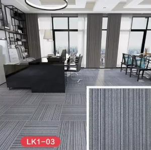 Modern Eco friendly Polypropylene Carpet Tiles 50x50cm Commercial Office Floor Tiles Stain Resistant Pet Friendly