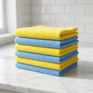Modern Edgeless Eco Friendly Quick Dry Lint Free Microfiber Square Car Towel for High end Auto Detailing