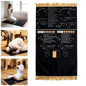Modern Education Prayer Mat Thick Memory Foam Foldable Prayer Carpet Factory Supplier Non-Slip Chant Prayer Rug Gift