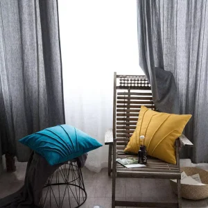 Modern Elegant Square Woven Striped Polyester Cotton Throw Pillow Cover for Sofa Bed Couch Home Decor Hotel Use
