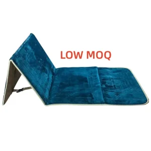 Modern Embossed Portable Travel Rug Custom Muslim Qibla Prayer Blanket with Backrest Foldable Qibla Mat