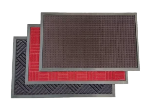 Modern Embossed Rib Wiper Door Mat Eco-Friendly Deep-Groove Polyester Needle Fiber Traps Dirt Moisture Non-Slip Home Hotel