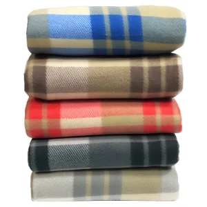 Modern Embroidered Knitted 100% Polyester Four Seasons Anti Dust Mite Warm Soft Handwash Care Throw Blanket for Bed & Travel Use
