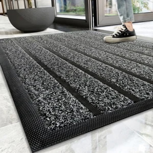 Modern Entrance Door Mat Stain resistant Non slip Washable Environmentally Friendly Rubber Embossed Easy Clean High grade Home