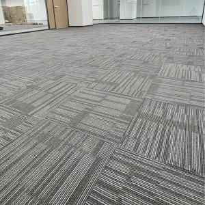 Modern Environmentally Meeting Room Floor 100% Polypropylene Loop Pile Jacquard Square Office Carpet Tile PVC Backing for Home