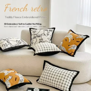 Modern French Style Throw Pillows for the Living Room Sofa Backrest Decorative Pillows for the Bed Bedding with Core
