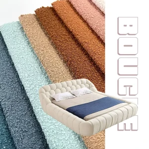 Modern Furniture Chair Sofa Bed Upholstery Boucle Upholstery Fabric Polyester Fabric Heavy Weight Plain White Woven Standard T/T
