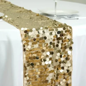 Modern Geometric Hotel and Party Flash Fish Scale Decorative Tablecloth Mesh Sequin Table Runner