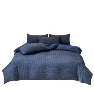 Modern Geometric Microfiber Polyester Bedding Set 4PCS Luxury Hotel Duvet Cover