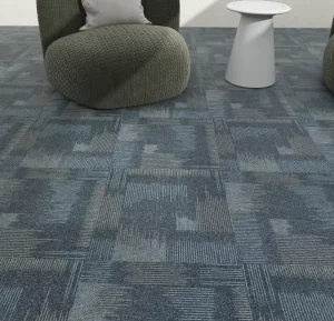 Modern Geometric Pattern 60x60cm Office & Home Use Carpet Tiles Stain Resistant Commercial Grade High Pile Thin Cushioned