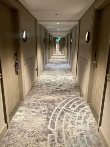Modern Geometric Pattern Commercial Office Use Cut Pile Reversible Anti-Static Washable Carpet Tiles
