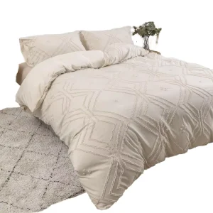Modern Geometric Printed Woven 200TC 3 Piece Queen Wedding Duvet Cover Set 100% Polyester All Season Sustainable Customizable