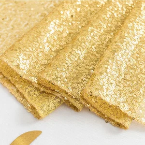 Modern Gold Glitter Sequin Table Runners Printed Design for Event Party Holiday Christmas Birthday Wedding Decorations