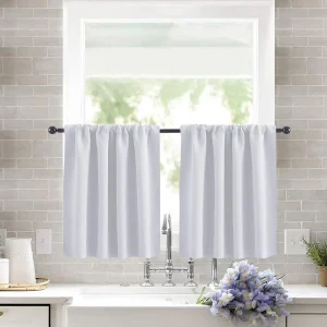 Modern Grommet Top Cross Border Printed Short Blackout Curtains for Home Use for Kitchen and Toilet Woven Products Included
