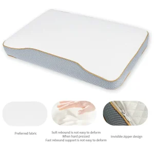 Modern Home & Bed King Size Neck & Shoulder Support Back Gel Memory Foam Pillow for Side Stomach Sleepers