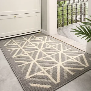 Modern Home Entry Floor Mat Entrance Door Mat Geometric Pattern Print Dust Removal Wear resistant Anti slip Machine Washable