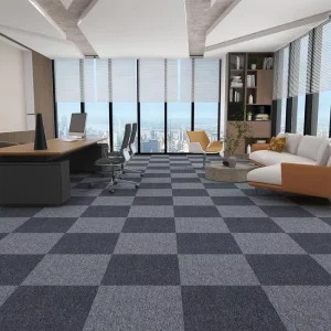 Modern Home Living Room Floor Carpet Commercial Hotel Hallway Carpet Tiles Durable Bitumen Office PP Grey Carpet Tiles 50x50cm