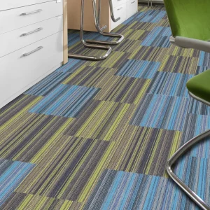 Modern Home Living Room Modular Carpet Commercial Office Carpet Tiles PP Carpet Bitumen Striped Carpet Tiles 50*50cm