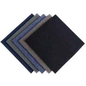 Modern Home Polypropylene PVC Backing Carpet Washable Office Carpet Fireproof Office Loop Pile Square Hallway Floor Carpet Tiles
