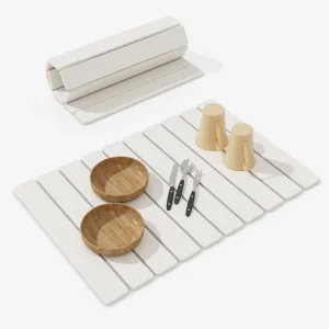 Modern Hotel Anti Slip Novelty Diatomaceous Bath Foldable Stone Drying Bath Door Mats for Bathroom Kitchen Counter Collapsible