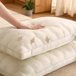 Modern Hotel Bed Pillows with Polyester Filling Breathable & Machine Washable for Resort Guest Rooms and Home Bedding