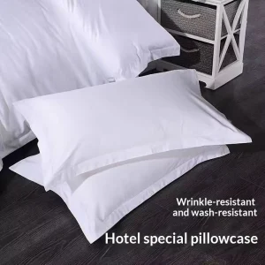 Modern Hotel Linen Pillowcase Pure Cotton Five star Homestay Four piece Set Special Core White Bed Sheet 58*88 Long staple