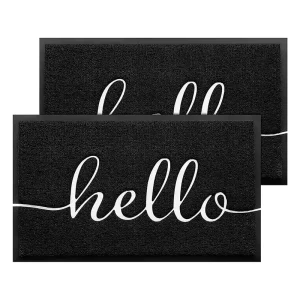 Modern Indoor Outdoor PVC Pet Friendly Extra Thick Door Mat Multiple Welcome Coil Mat Novelty Spaghetti Pattern Cushioned Mat