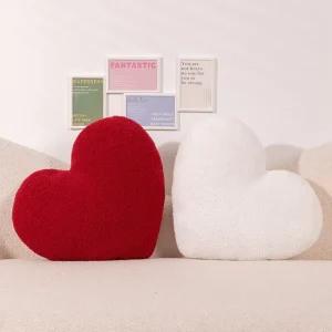 Modern Ins Style Heart Shaped Woven Eco friendly Customizable 200TC Unique Cushion Decorative Throw Pillow Home Furnishings