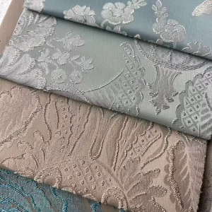 Modern Jacquard Comfortable Panel Fabric Premium Woven Abrasion Resistant Curtain Fabric Breathable 410GSM for Home Decorative