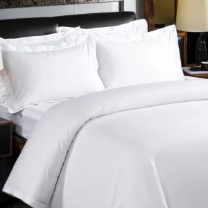 Modern King Super King Size Four-Piece Hotel Bedding Set Pure Cotton White Flat Sheet Included for Inns Hotels
