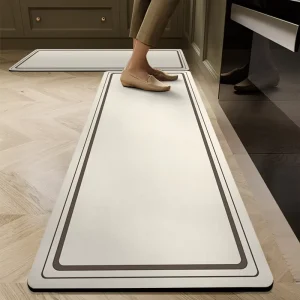 Modern Kitchen Rugs Mat Customizable Anti-Fatigue Non-Slip Floor Washable Rubber Material and Stylish