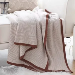 Modern Knitted Woven Fleece Sofa Tapestry Throw High Raschel Chunky Spring/Autumn Anime Print Tassel Animal Size