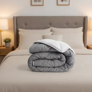 Modern Light Dark Grey Fluffy Plain Duvet Microfiber Filling Polyester Winter Quilt Comforter Bedding