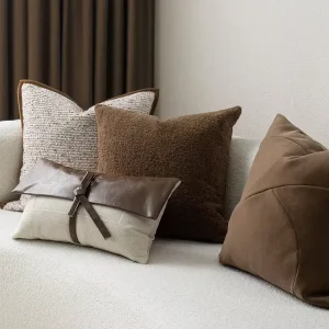 Modern Light Luxury Advanced Sense Square Cushion for Hotel Showroom Bedroom Home Decorative Throw Pillow Cushion Cover