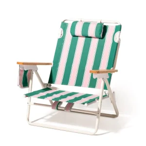Modern Lightweight Outdoor Garden Loungers Low Seat Aluminium Adjustable Backrest Recliner Portable Folding Camping Beach Chair