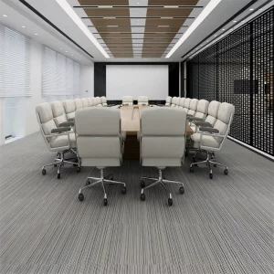 Modern Loop Pile Carpet Squares PVC Backing Soundproof Modular Tiles for Airport Lounge and Heavy Duty Retail Store