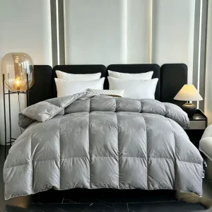 Modern Luxury 50% White Duck Quilted Duvet Cover Eco Friendly Dry Clean Jacquard Thickened Warm Summer All Sizes 320g Fill