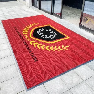 Modern Luxury Anti Slip Floor Mats Easy to Clean Black Rubber Door Mat Washable Polyester Factory Price