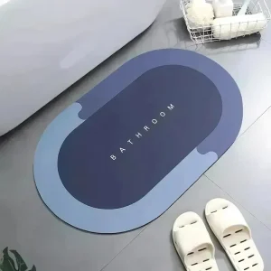 Modern Luxury Bathroom Rug Washable Quick Drying Non-slip Mat Soft Diatom Mud Absorbent Water Durable Rubber Bath Mats