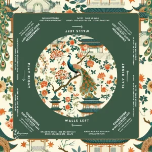 Modern Luxury Chinoiserie Garden Mahjong Mat Series Premium Non Slip Table Cover for American Mahjong Entertainment
