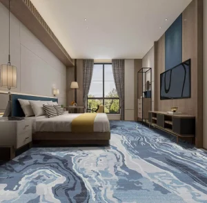 Modern Luxury Low Pile Home Living Room Rug Hotel Printed Wall to Wall Carpet