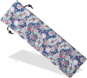 Modern Luxury Paisley Printed Drawstring Mahjong Rack Bag Large Capacity Portable Mahjong Tile Push Ruler Carry Storage Pouch