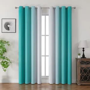Modern Luxury Polyester Window Curtain Grommet Plain Curtains Drapes for Home