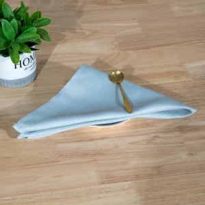 Modern Luxury Silver Jacquard Cloth Napkins Handmade Embroidered Pattern for Home Hotels Weddings and Restaurants