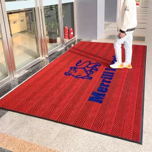 Modern Luxury Waterproof Indoor Outdoor Rubber Backing Mat Washable Puzzle Entry Carpet Mat for Home Office Tires Floor Mat